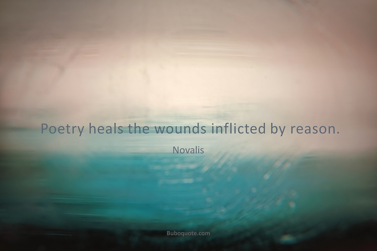 Poetry heals the wounds inflicted by reason.