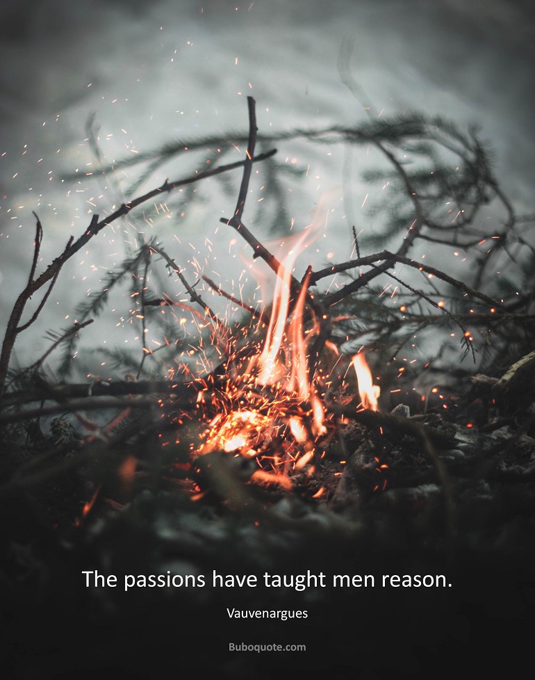 The passions have taught men reason.